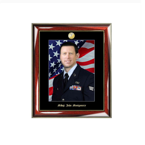 8x10 Military Photo Frame Air Force Plaque Army Marine Corps Soldier Retirement Gift Navy Service Award USMC