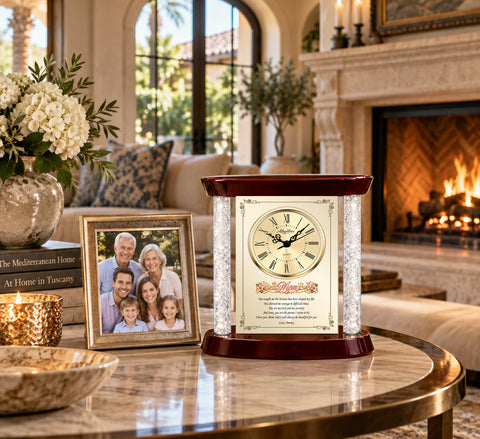 Desk clock mom gift daughter son mother day birthday thank you appreciation love plaque unique graduate support wedding