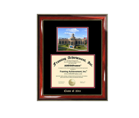 Diploma Frame Robert Morris University in Pennsylvania Campus Photo Graduation RMU Gift Idea Engraved Picture Frames Engraving Large Personalized Document Cheap Graduate Degree