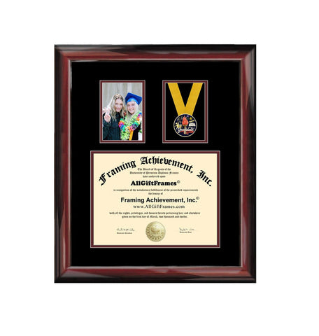 School Graduation Picture Frame College Graduate 4x6 Photo Framing Diploma Certificate Military Medal Award Medallion Ribbon University Case Display Gift Case
