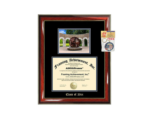Diploma Frame Andrews University Photo Graduation Gift Case Emboss Display Certificate Degree Framing Case Holder Document State College