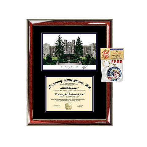 Xavier University diploma frame lithograph campus image Ohio certificate degree frames framing gift graduation plaque case holder graduate