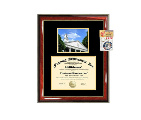 Tennessee Technological University diploma frame campus picture TTU degree plaque graduation document picture frame certificate framing grad