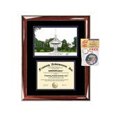 Liberty University diploma frame lithograph campus image Liberty certificate degree frames framing gift graduation plaque college graduate