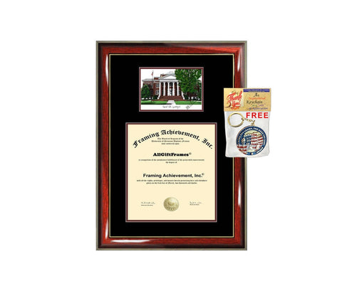 Lynchburg College diploma frame lithograph campus image Lynchburg certificate degree frames framing gift graduation plaque college graduate