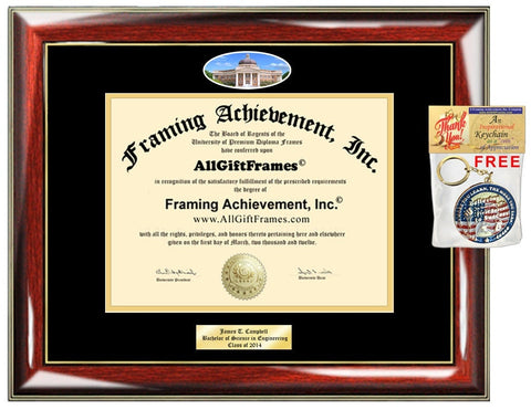 University of Southern Mississippi diploma frame campus picture USM certificate Personalized Bachelor Master phd mba Engrave Holder Case