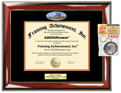 University of Tennessee Knoxville UTK diploma frame campus picture certificate Personalized Bachelor Master phd mba Engrave Holder Case