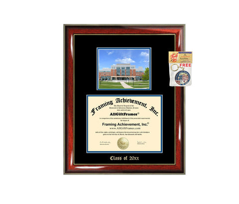 Southern Connecticut State University diploma fram SCSU campus photo Personalized Bachelor Master Doctorate phd mba Engrave Holder Case