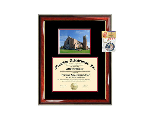 McMurry University diploma frame campus picture McMurry certificate framing campus photo graduation gift document holder college graduate