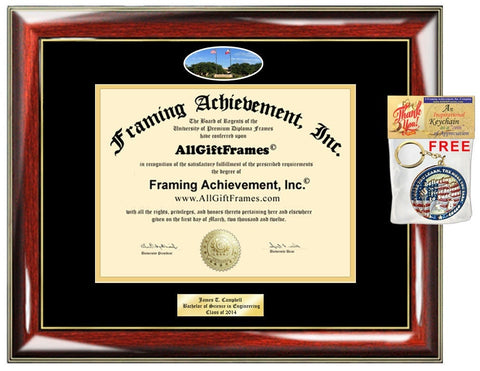 Angelo State University diploma frame ASU school picture campus certificate Personalized Bachelor Master phd mba Engrave Holder Case