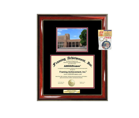 Diploma Frame University of New Mexico UNM Graduation Gift Idea Engraved Picture Frames Engraving Degree Cheap Graduate Bachelor Masters MBA PHD Doctorate School
