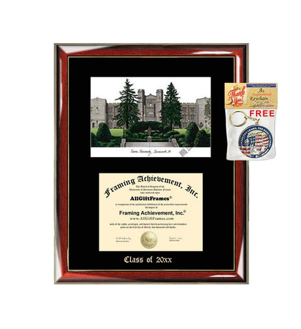 Xavier University of Ohio Diploma Frame Emboss Lithograph XU Graduation Gift Graduate Campus School Photo University Diploma Frames