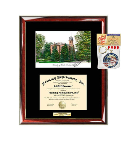AllGiftFrames University of Colorado Boulder Diploma Frame Lithograph Degree Graduation Framing Black Matted Engraved Custom University Graduate Gift Holder Case