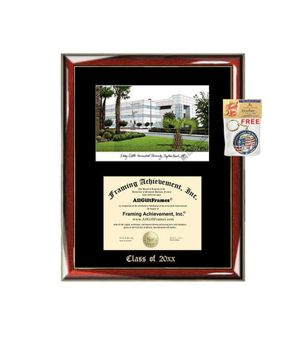 Embry-Riddle Aeronautical University ERAU Graduation Custom Frame Emboss Lithograph Diploma Degree Framing Embossed Bachelor MBA Master PHD Certificate Framing