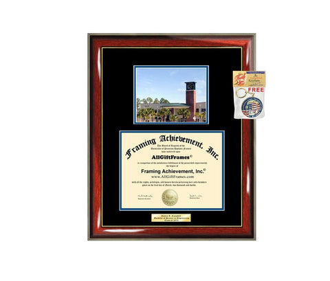 Diploma Frame FGCU Graduation Gift Idea Florida Gulf Coast University Engraved Picture Frames Engraving Degree Large Cheap Graduate Bachelor Masters MBA PHD Doctorate