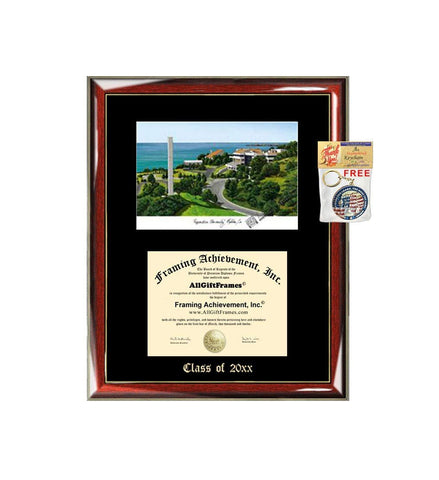 Pepperdine University Diploma Frame Emboss Lithograph Degree Framing Certificate Plaque Graduation Gift Gradute Single Black Matted University Diploma Frames