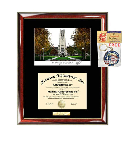 University of Toledo Diploma Frame Lithograph Graduation Custom Degree Framing College Certificate Gift Graduate Black Matted University Diploma Frames