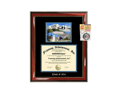 Diploma Frame Big CSUSB California State University San Bernardino Campus Photo Graduation Gift Case Embossed Picture Frames Engraving Bachelor Master MBA PHD Degree