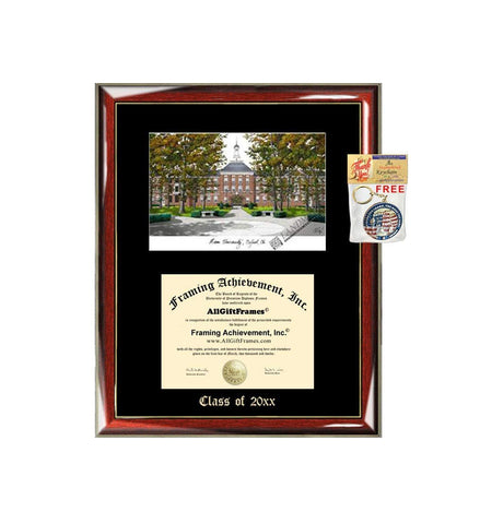 University of Miami Graduation Custom Frame Emboss Lithograph Diploma Degree Framing Embossed Bachelor MBA Master PHD Certificate Framing