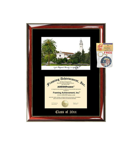 Loyola Marymount University LMU Graduation Custom Frame Emboss Lithograph Diploma Degree Framing Embossed Bachelor MBA Master PHD Certificate Framing