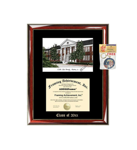 AllGiftFrames Nicholls State University NSU Diploma Frame Emboss Lithograph Premium Wood Glossy Prestige Mahogany with Gold Accents Single Black Mat Graduation University Diploma Frame Gift
