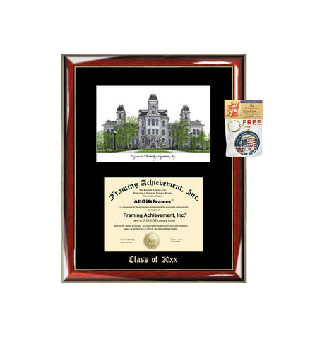 Syracuse University Diploma Frame Emboss Lithograph College Graduation Frames Plaque Degree Framing Black Matted University Diploma Frames