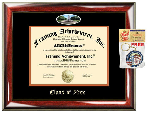Custom Diploma Frame Embossed College University of Texas Austin Best Graduation Degree Frame Double UTA Campus Fisheye Picture Frame Cheap Graduate Gift