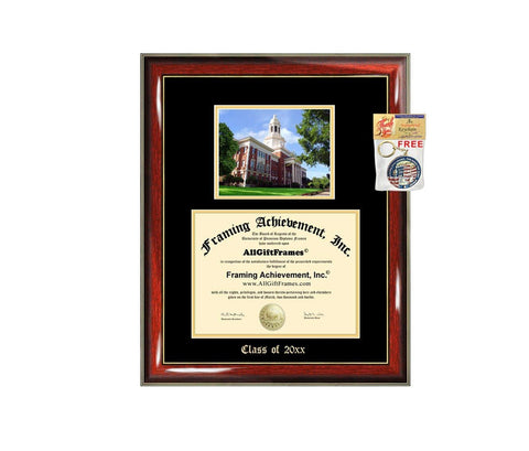 Diploma Frame Big Baylor University Campus Photo Graduation Gift Case Embossed Picture Frames Engraving Bachelor Master MBA PHD Personalized Degree