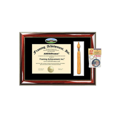 Southern Methodist University Tassel Diploma Frame SMU Campus Picture Double Degree Plaque Tassel Holder Framing Graduation Gift Bachelor Master MBA Doctorate PHD Certificate Case