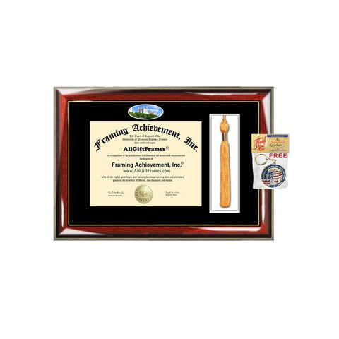 University of Chicago Tassel Diploma Frame Chicago Campus Picture Double Degree Plaque Tassel Holder Framing Graduation Gift Bachelor Master MBA Doctorate PHD Certificate Case