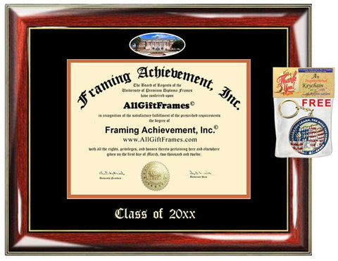 AllGiftFrames Custom Diploma Frame FAMU Embossed Best Florida A&M University Graduation Degree Frame Double Mat Campus Fisheye Picture Frame Cheap Degree Graduate Gift