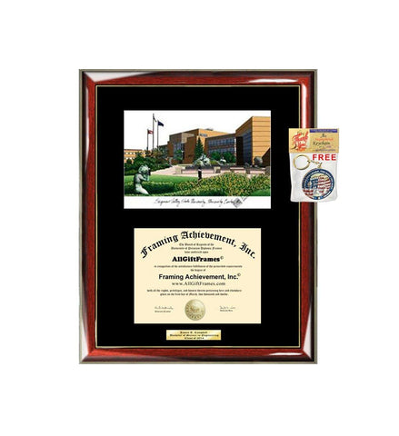 Saginaw Valley State University Lithograph SVSU Diploma Frame Graduation Diploma Case Framing Certificate Graduate Gift Black Matted Diploma Frames