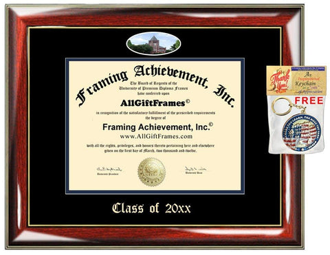 AllGiftFrames Custom Diploma Frame Embossed University of New Hampshire College Best Graduation Degree UNH Frame Double Campus Fisheye Picture Frame Cheap Graduate Gift