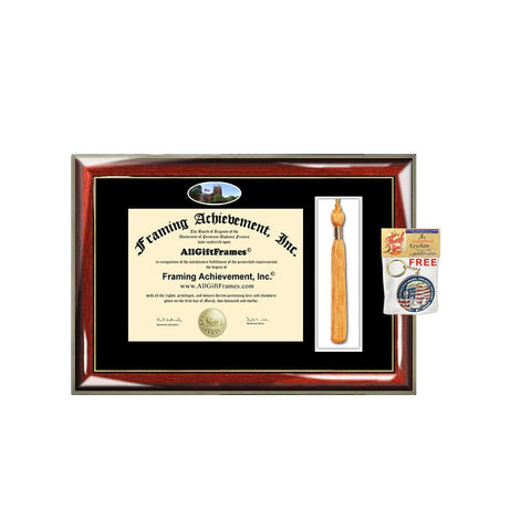 Oklahoma City University Diploma Frame Tassel Holder Box School Campus Photo Double Plaque Framing Degree Graduation Gift Bachelor Master MBA Doctorate PHD Certificate Holder Case