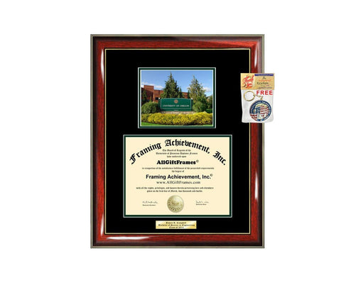 Diploma Frame University of Oregon Graduation Gift Idea Engraved Picture Frames Engraving Degree Cheap Graduate Bachelor Masters MBA PHD Doctorate School