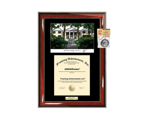 AllGiftFrames Mary Baldwin College MBC Diploma Frame Lithograph Degree Graduation Framing Black Matted Engraved Custom University Graduate Gift Holder Case