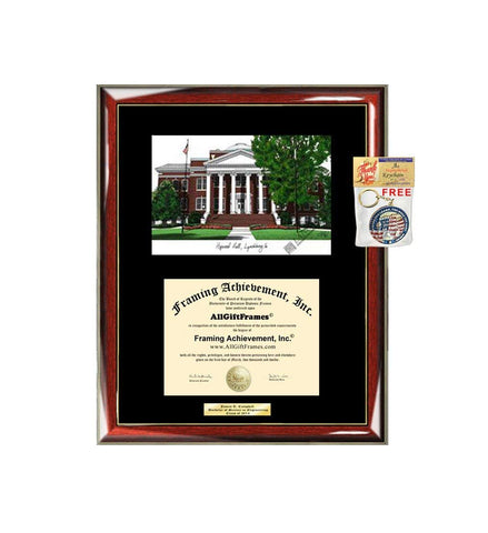 AllGiftFrames Lynchburg College Diploma Frame Lithograph Degree Graduation Framing Black Matted Engraved Custom University Graduate Gift Holder Case