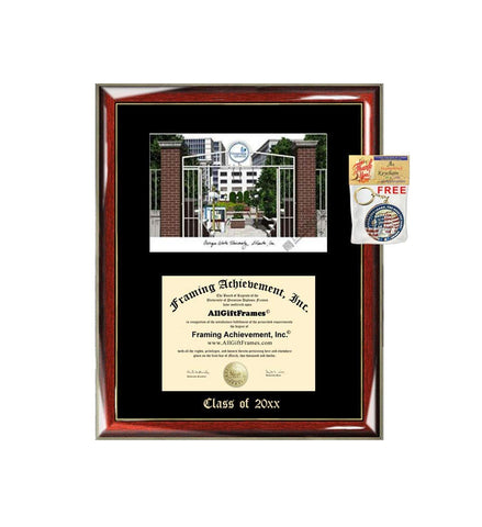 Georgia State University GSU Graduation Custom Frame Emboss Lithograph Diploma Degree Framing Embossed Bachelor MBA Master PHD Certificate Framing