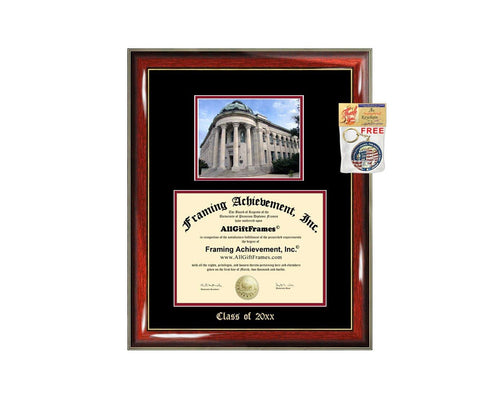 Diploma Frame Big American University School Campus Graduation Gift Embossed Picture Frames Engraving Bachelor Master MBA PHD Personalized Document