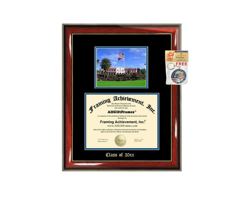 Diploma Frame Big Chaminade University Campus Photo Graduation Gift Case Embossed Picture Frames Engraving Bachelor Master MBA PHD Personalized Degree