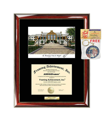 University of Texas Arlington Diploma Frame Lithograph UTA Degree Framing Graduate Gift Graduation Plaque University Diploma Frames