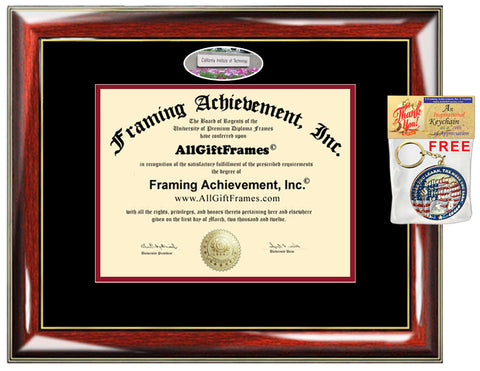 Caltech diploma frame California Institute of Technology campus photo degree certificate degree framing gift graduation plaque Cal Tech