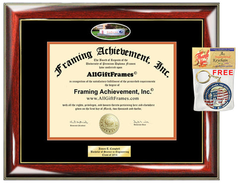 Salem State University diploma frame campus picture school college certificate SSU Personalized Bachelor Master Doctorate phd mba Engrave