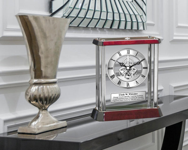 Engrave Clock Sheriff Law Enforcement Academy Graduate Gift Deputy Service Award