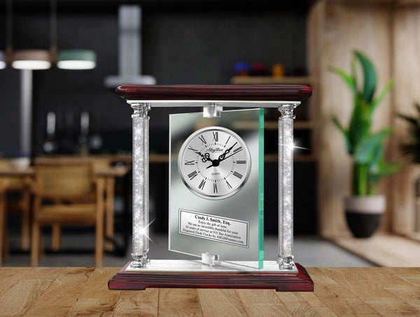 Lawyer gift passing bar personalized engraved desk clock attorney birthday law