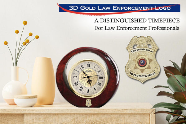 Police desk clock officer retirement gift promotion congratulation graduate