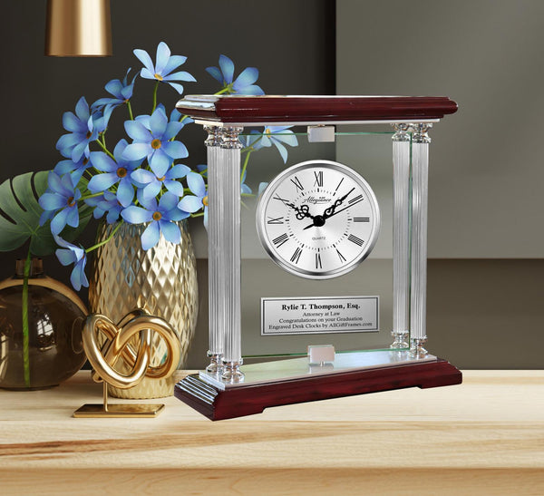 Law Graduation School Gift Engrave Clock Congratulation Attorney Lawyer JD