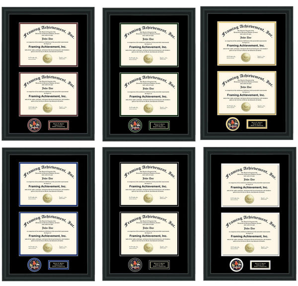 Double Certificate Frames Dual University Diploma Plaque Award Document Graduate Gift Medal School Display Medallion Holder Graduation Case College