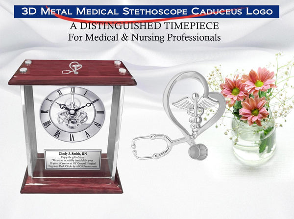 Doctor Physician Years Service Award Nurse Retirement Gift Engraved Clock Grad