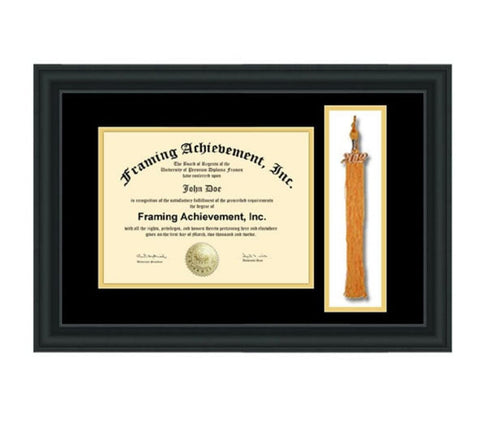 College Graduation Tassel Frames University Degree Tassel Box Frame Satin Matte Black Certificate Framing